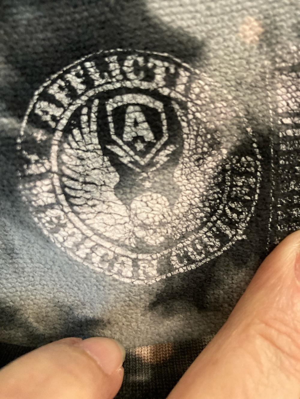 Affliction Black & Beige Tie-Dye Logo Sweatshirt - Picture 2 of 16
